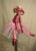 Розовая балерина 55см антик плюш